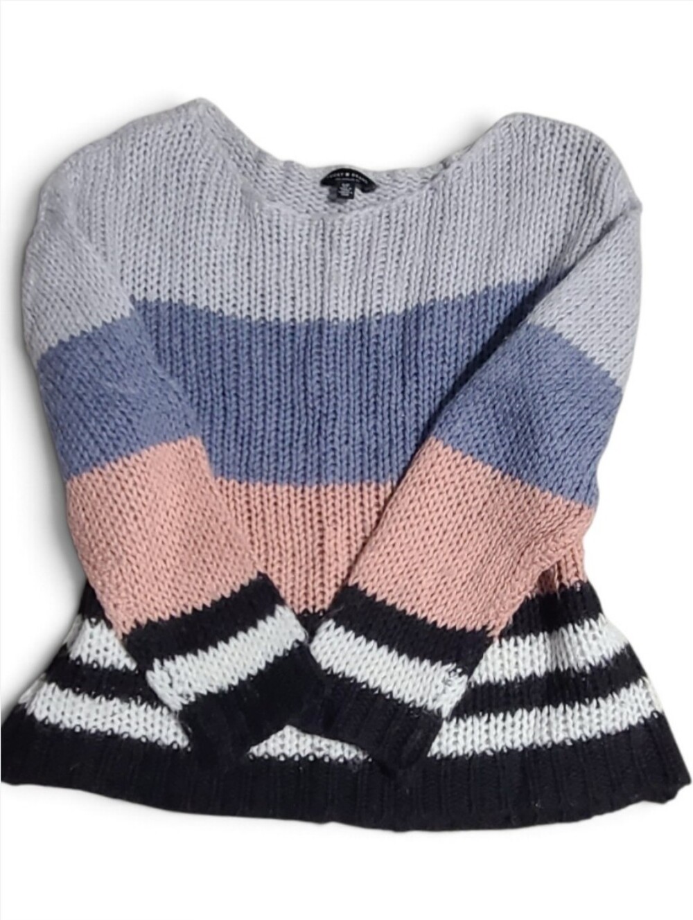 💥 Lucky Brand Bold Stripe Pullover Sweater S